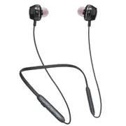 5.0 Wire-Controlled Bluetooth Earphone Built-In High-Fidelity Microphone Support Call (Black)