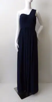 REVIEW Dress NWT Size 6 & 8 rrp $319.99 One Shoulder Blue Grecian Maxi