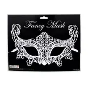 Adult White Fox Lace Eye Mask Masquerade Ball Sexy Dress Up Party Accessories