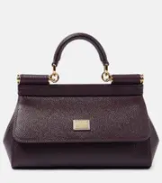 [Dolce & Gabbana] Dolce & Gabbana Sicily Small leather tote bag One Size brown