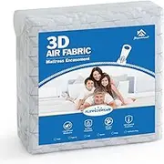 California King Mattress Encasement: 360° Zipper Protect, Waterproof & Breathable Cover, 15" Deep Pocket, Guards Against Liquids, Stains, and Bed Bugs