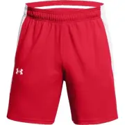Under Armour, Red/White Baseline Zone 7" Basketball Short, Size: Mens Medium