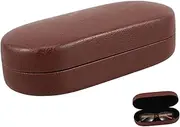 [DEARMAMY] Sunglass Case Zipper Universal Fit Eyeglass Protector Case for Men Women Stylish Brown