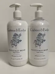 CRABTREE & EVELYN NANTUCKET BRIAR BODY LOTION 16.9 OZ SET OF 2 NEW