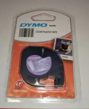 Labelmaker for Dymo LetraTag 16952 Plastic Tape Black on Clear LT Labels