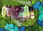 Wholesale Lot 1 Lb Natural Rainbow Fluorite Double Terminated Point Crystal