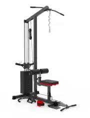 Lat Pull Down / Seated Low Row Pulley Machine 70 Kg Stack + Bull Horns