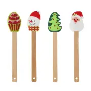 Xmas Dish Scraper Cooking Spatulas Snowmen Pancake Spatula Santa Shape