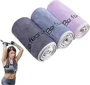 3 Pack Gym Towels Quick-Drying Fitness Exercise Microfiber Workout Towels Soft and Absorbent Sports Cloths Sweat Rags for Gym Accessories Workout Equipment for Women & Men Yoga Golf 35 * 75cm
