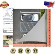 12' x 22' Gray Triangle Sun Shade Sail - 95% UV Blockage, Heavy Duty 200GSM