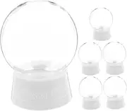 Create Your Own Snow Scene 6pcs DIY Plastic Snow Globes Craft Supplies for Home Decor Present