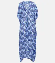 [Poupette St Barth] Poupette St Barth Andrea asymmetric kaftan One Size blue