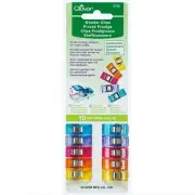 Clover WONDER CLIPS 10PC ASSORTED 3185 Wide Flat Back 1/4" & 1/2" Marks