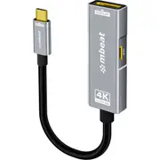 MBEAT LC8040 4K USB-C To Display Port Adapter With 100W Pd Toughlink (Mb-Xad-Pcdp)