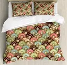 Retro Tea Party Duvet Cover Set Twin Queen King Sizes with Pillow Shams