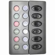 Waterproof Marine 6 position rubber booted circuit breaker switch panel