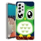 For Samsung Galaxy A23 5g A52 A53 TPU Case Cover+Glass(Green Owl)