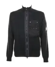 Zipper casual jacket 48 Black