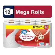 (2-pack) Great Value Ultra Strong 2-Ply Toilet Paper, 12 Mega Rolls Free SHIP.