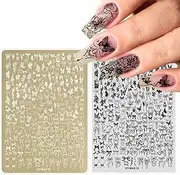Butterfly Steel Nail Stamping Plates Ribbon Bow Image Bowknot Polish Stencil Tool Nail Art Template Big Size 14.5×19.5cm