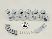 Guitar Tuners 6R In Line String Tuning Pegs Keys Machine Heads Chrome