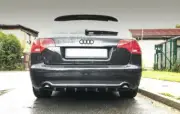 Rear Valance Bumper Lower Diffuser Skirt with fins / ribs For Audi A4 / S4 B7 (for: Audi)