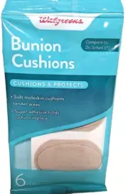 Walgreens ~Bunion Cushions ~Compare To Mr. Scholl's ~Cushions & Protects ~6 Ct.