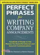 Perfect Phrases for Writing Company Announcements ─ Hundreds of Ready-to-Use Phrases for Powerful Internal and External Communications