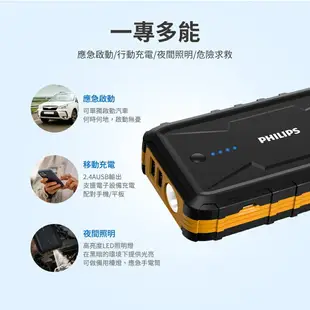 【享4%點數回饋】PHILIPS飛利浦 多功能行動電源 【內附智能夾】10000mAh 行充 充電寶 行動電源 DLP8086NB