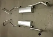 1956 CADILLAC COUPE DEVILLE DUAL EXHAUST SYSTEM, ALUMINIZED, WITHOUT RESONATORS