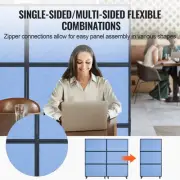 Acoustic Room Divider Partition Panel Privacy Screen Indigo Blue 2 Pack
