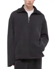 Helmut Lang Garment Washed Upstate Quarter Zip Sweatshirt