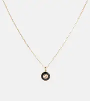 [Gucci] Gucci Interlocking G 18kt gold necklace with onyx and diamond One Size black