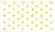 France White and Gold Fleur-de-Lis Flag 3' x 5' - French Royal flags 90 x 150 cm - Banner 3x5 ft - AZ FLAG