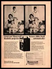 1966 Honeywell Photographic Rondelle Portable Slide Projector Vintage Print Ad