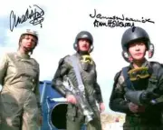 Doctor Who Autograph: JAMES WARWICK, CLARE CLIFFORD & ANN HOLLOWAY (Earthshock)