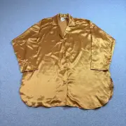 Victorias Secret Satin Shirt Womens Medium Large Button Up Lounge Pajama Top