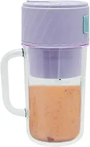 Portable Personal Blender, Portable Personal Blender for Shakes, Leak-Proof Food Processing Mixer, Blending Machine with Straw for Travel, Gym, Home, Picnic, Camping