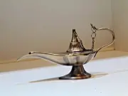 Aladdin Genie Chirag Vintage Style Handcrafted Brass Aladin Oil Lamp