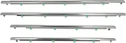 4pcs Car Window Glass Sealed Strip Side Outer Window Wheatherstrip Seal Compatible for Honda CR-V 2007-2011 Door Moulding Trim Belt