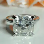 Solitaire Wedding Ring 150Ct Cushion Simulated Diamond 925 Sterling Silver