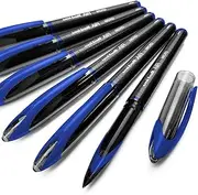 Uni-Ball AIR Micro - 0.5mm Fine Rollerball - Pack of 6 - Blue - UBA-188-M