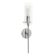 Modern Wall Sconce with Clear Glass Shade WS36 Minimalist Wall 1-Light Chrome