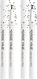 YBUETE 2Pcs Freckle Pen Makeup for Face, Professional Lifelike Face Embellishment Faux Freckle, Long-Lasting Waterproof Daily Fake Freckle Pen Makeup, Highly Pigmented Quick Dry Soft Dot Sopt Pen