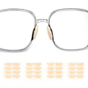 4 Pairs Glasses Nose Pads Foam Eyeglass Nose Pads D-shaped, 1.5mm, Skin Color