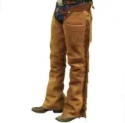 Western Cowboy Chap Fringes Suede Leather Pant Suede Leather Chap Riding Chaps