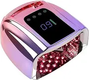 96W UV LED Nail Lamp, Rechargeable UV Light for Gel Nails, Professional Nail Dryer UV Light for Nails with Automatic Sensor/4 Timer Setting, Large Capacity-15600mAh