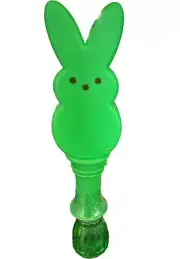 Peeps Bubble Wand Led Light Up Basket Toy Green 13.5"
