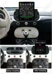 Android 10.1 Stereo Radio 9.5'' Vertical Head Unit 2+32GB For 2007-2015 Fiat 500 (for: Fiat)
