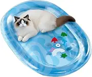 Water Sensory Play Mats for Cats,Dog Water Play Mat - Waterproof Stain-Resistant Dog Cooling Pad Mattress for Medium Animals Puppies Kittens